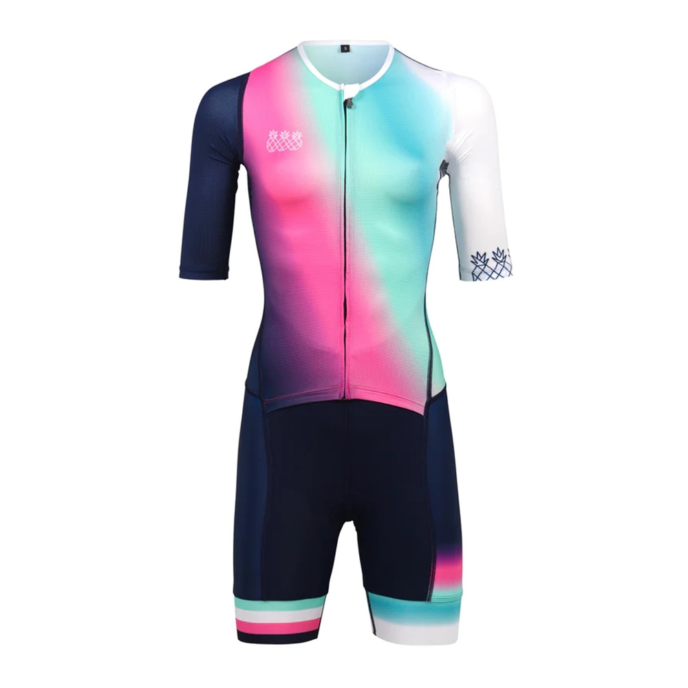 Cycling Gear Jersey - Setelan pakaian Triathlon wanita, musim panas
