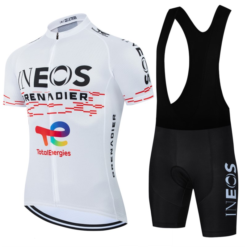 Cycling Gear Clothing - Set Jersey Bersepeda Putih INEOS 2026