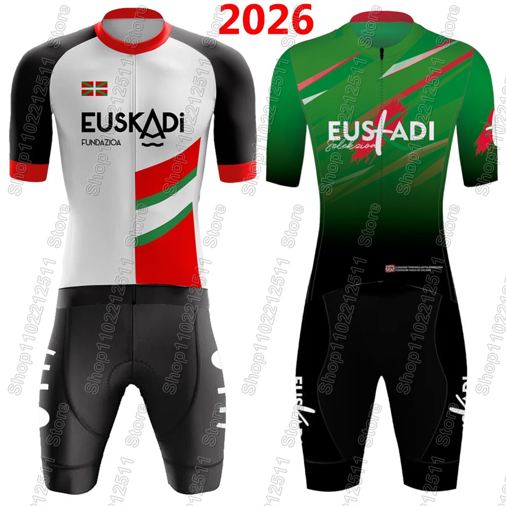 Cycling Gear Jersey - Jersey Bersepeda Tim Euskadi 2026 Set