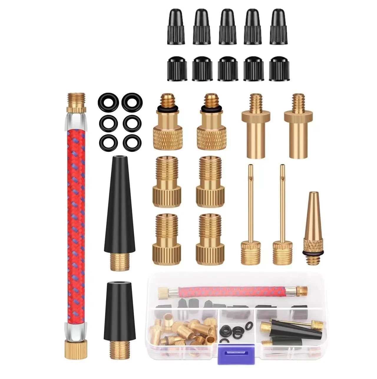 Bike Tube Repair Kit - 21/30 Buah Kit Adaptor Selang Udara
