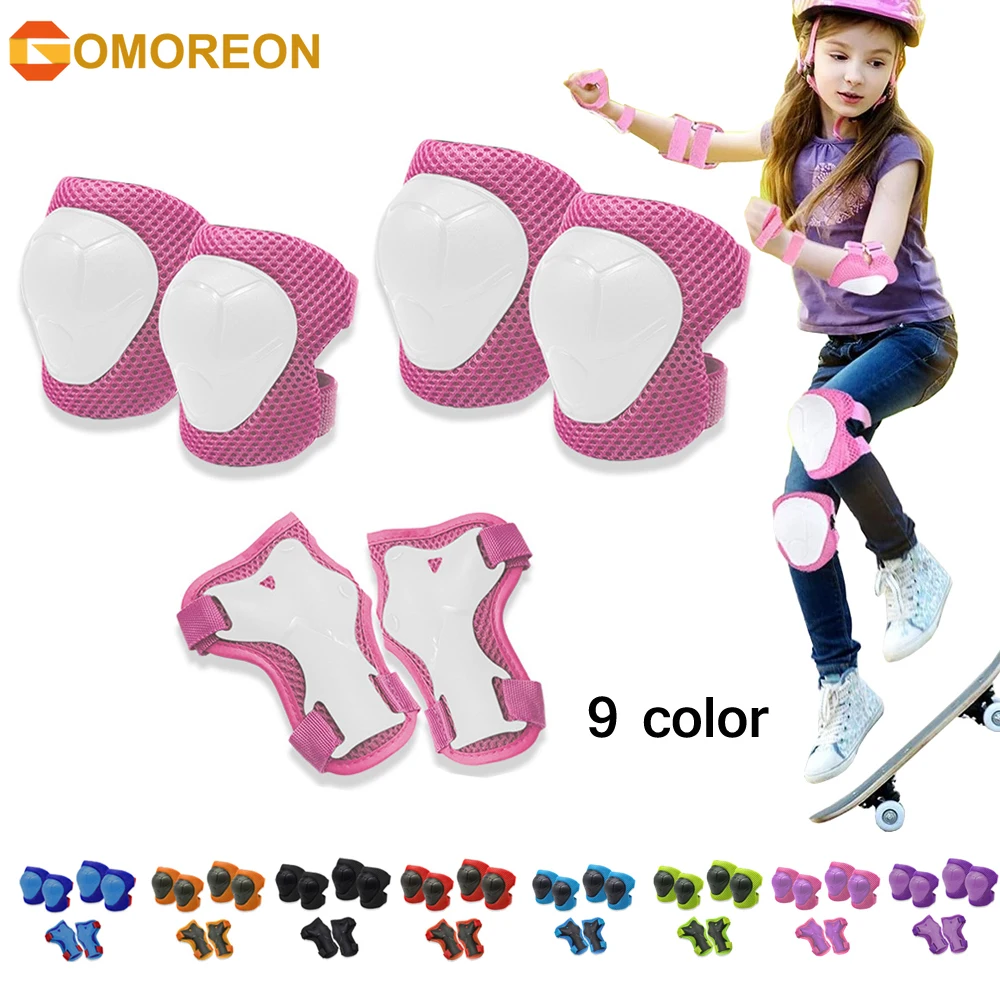 Cycling Protective Gear For Kids - GOMOREON Bantalan Lutut Anak, Perlengkapan Pelindung