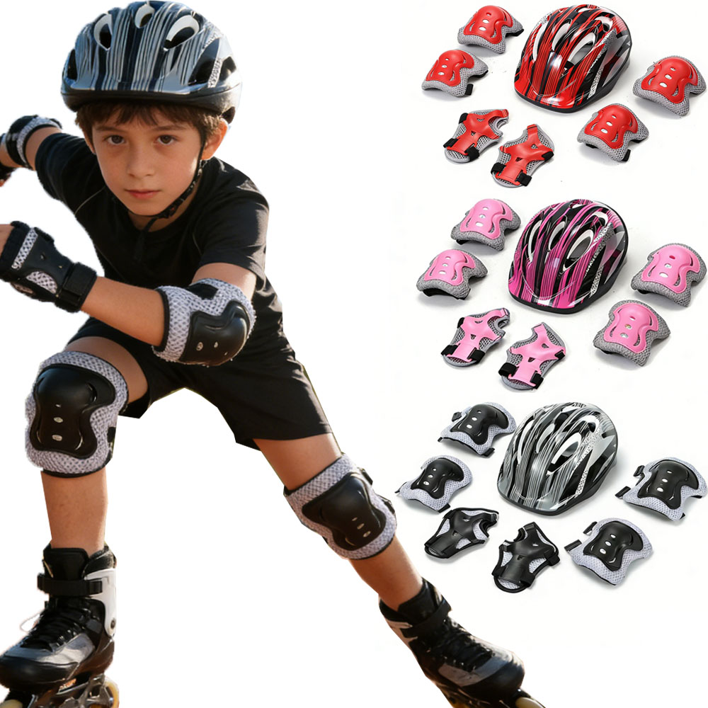 Cycling Protective Gear For Kids - Set Perlengkapan Pelindung Olahraga Sepeda Helm