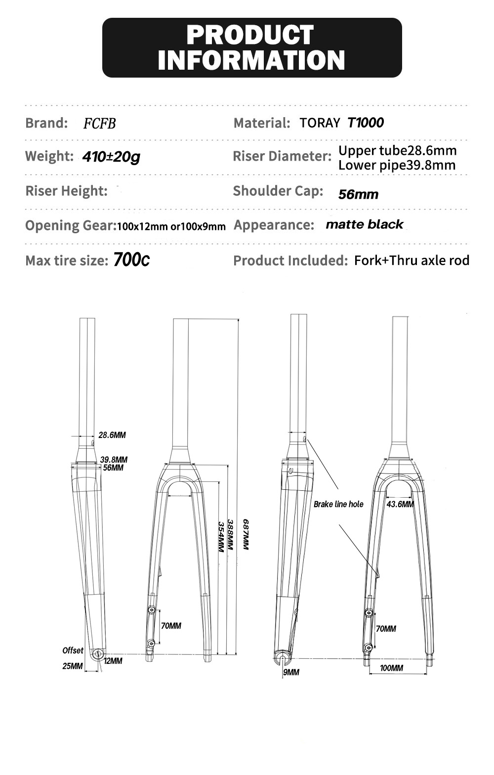 Garpu Sepeda Road Bike Karbon  - Cycling Gear Inches ulasan dan harga