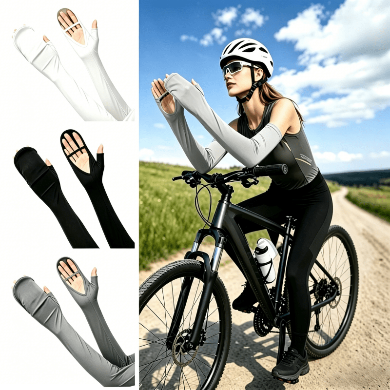Sarung tangan pelindung mataha - Cycling Arm Warmers ulasan dan harga
