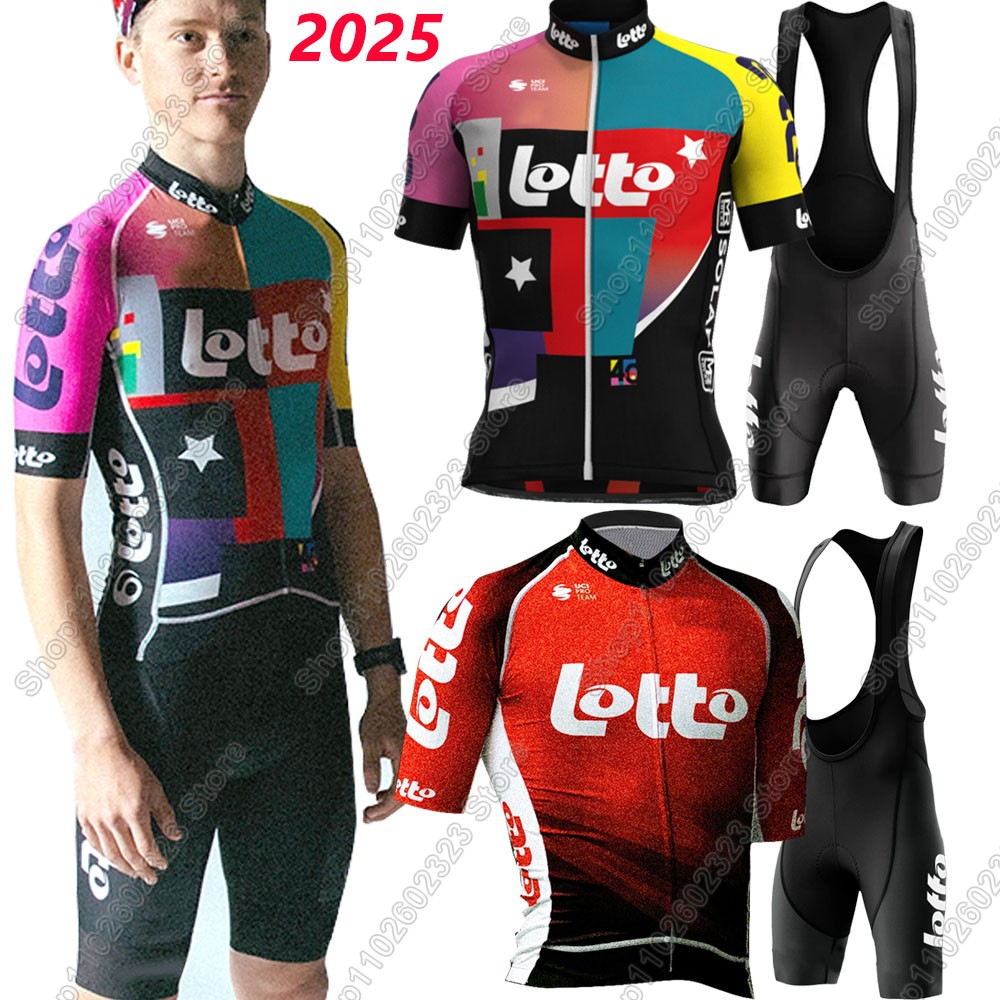 Set Jersey Bersepeda Tim Lotto - Cycling Gear Jersey ulasan dan harga