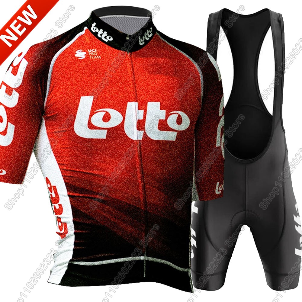 Set Jersey Bersepeda Tim Lotto - Cycling Gear Jersey ulasan dan harga