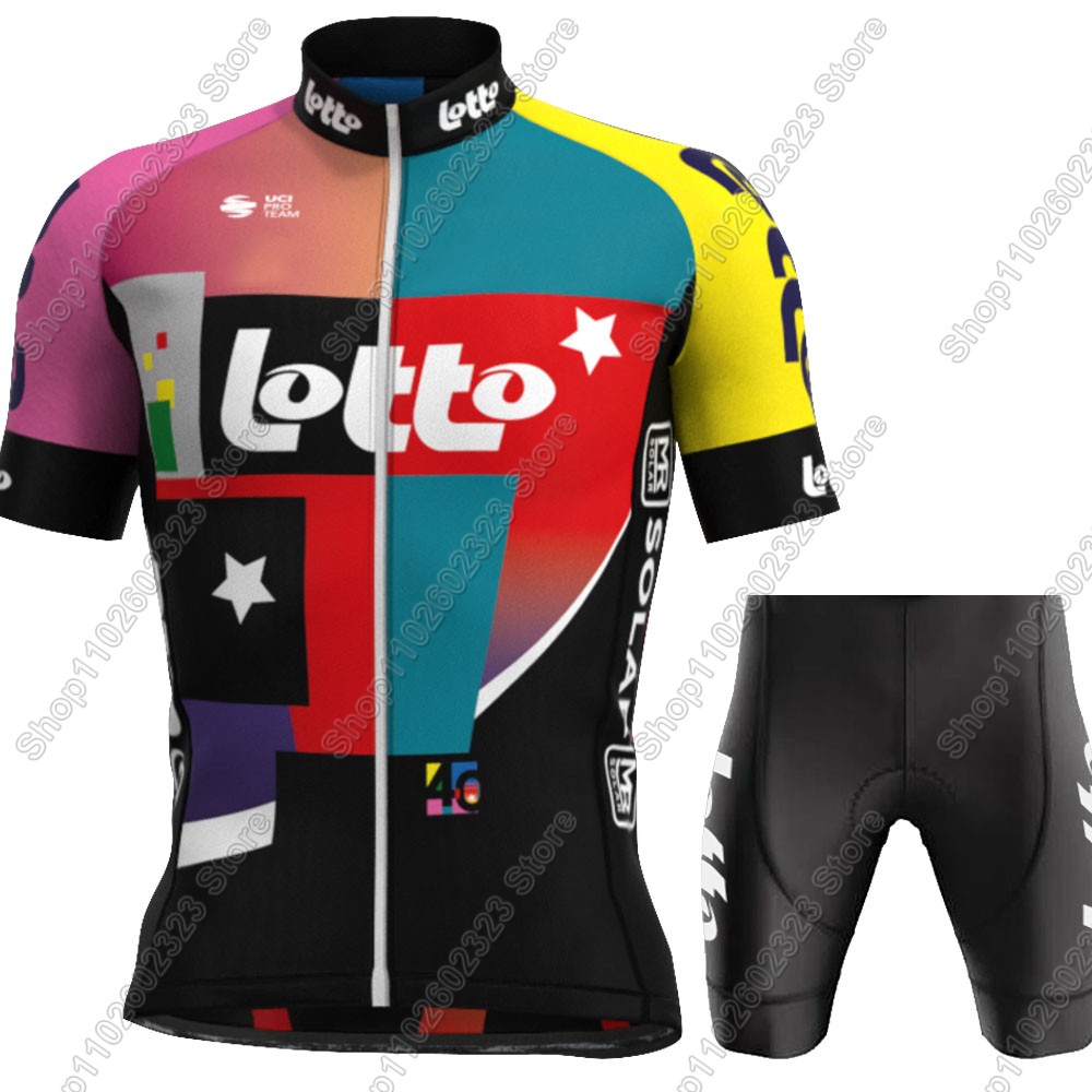 Set Jersey Bersepeda Tim Lotto - Cycling Gear Jersey ulasan dan harga