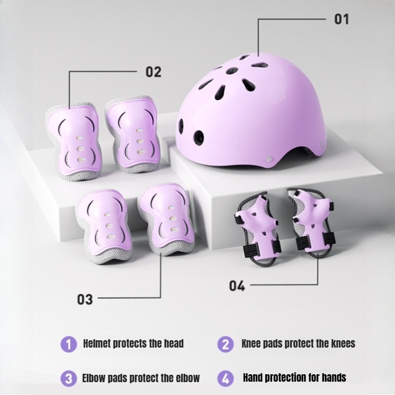 7 Buah/Set Perlengkapan Pelind - Cycling Protective Gear For Kids ulasan dan harga
